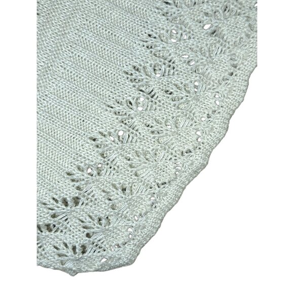 New Directions Womens Open Front Cardigan Sweater XL Gray Crochet Trim USA - Picture 3 of 5